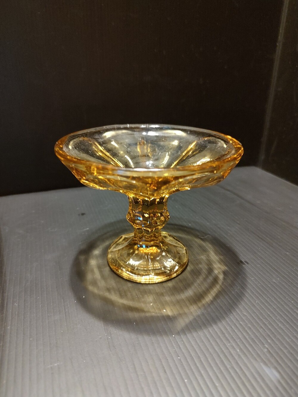 ✨🤎✨Charming Vtg 70's Anchor Hocking Fairfield Amber Pedestal Compote Candy Dish